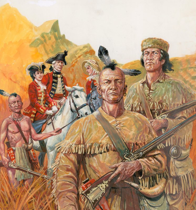 O último dos moicanos, o romance de James Fenimore Cooper de English School