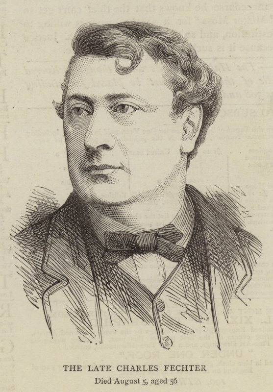 O falecido Charles Fechter (gravura) de English School