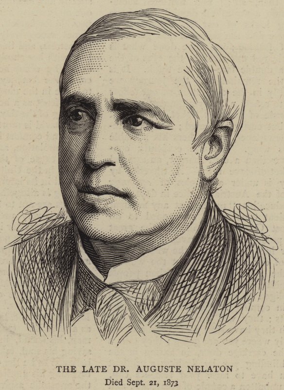 O falecido Dr. Auguste Nelaton (gravura) de English School
