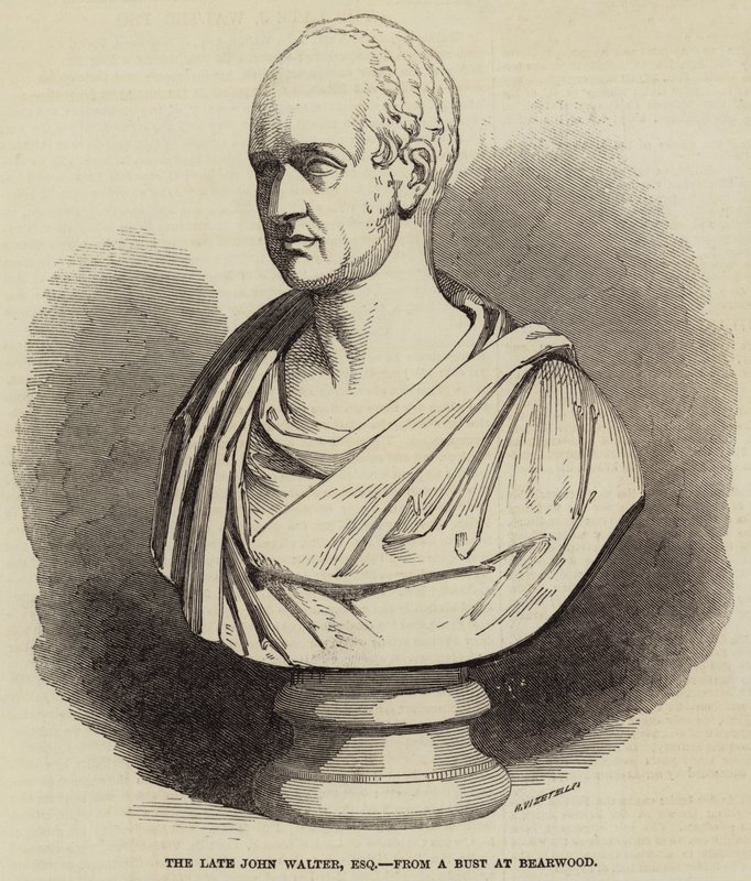 O falecido John Walter, Esquire, de um Busto em Bearwood (gravura) de English School