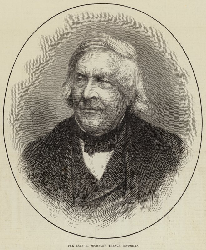 O falecido M. Michelet, historiador francês (gravura) de English School