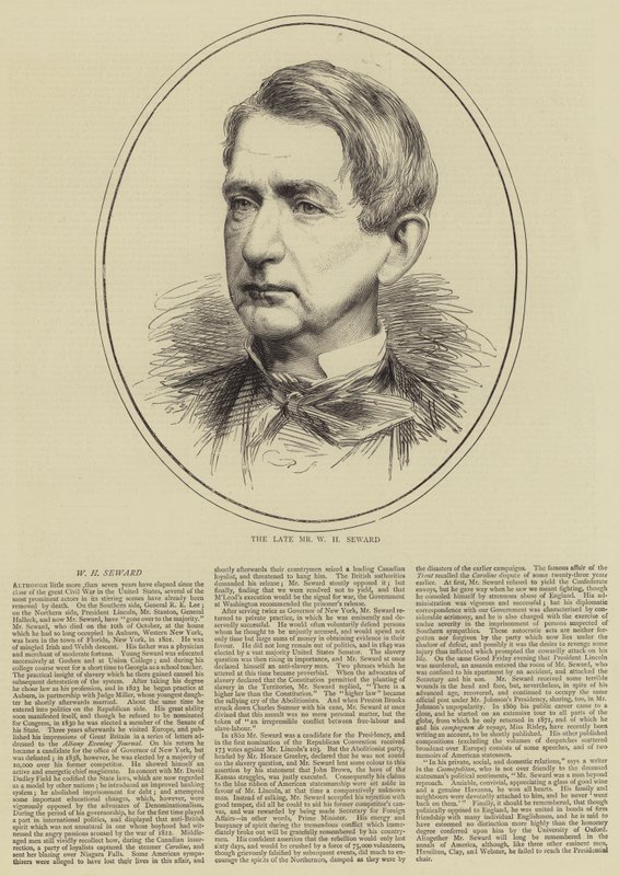 The Late Mr W H Seward (gravura) de English School