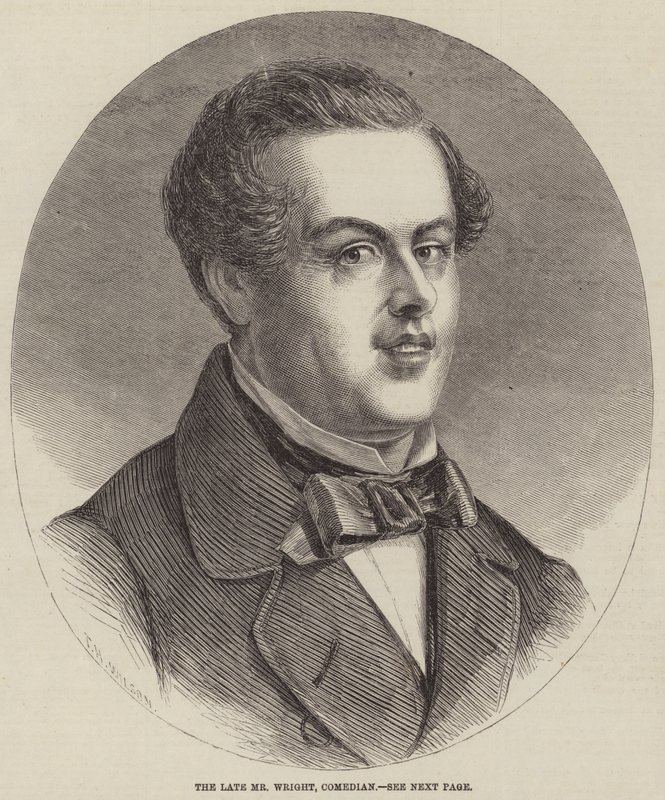 The Late Mr Wright, Comediante (gravura) de English School