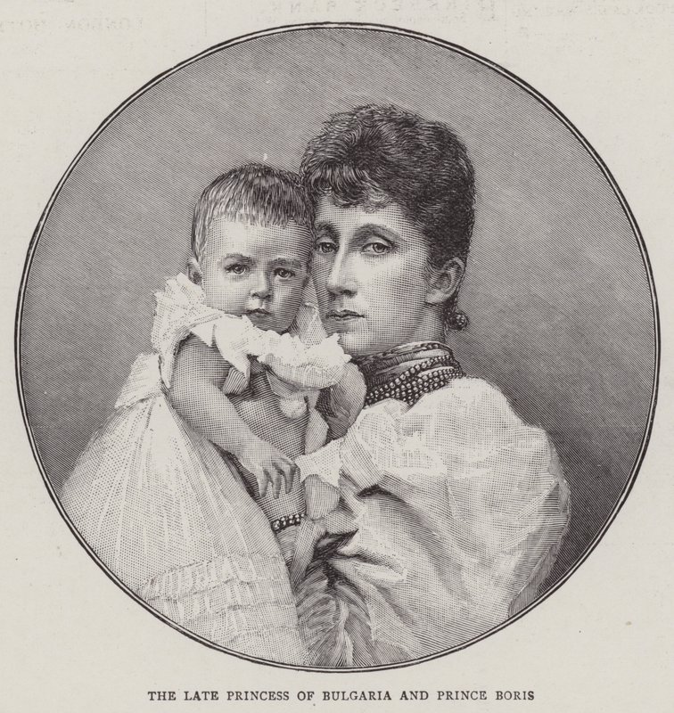 A Princesa da Bulgária e o Príncipe Boris (gravura) de English School