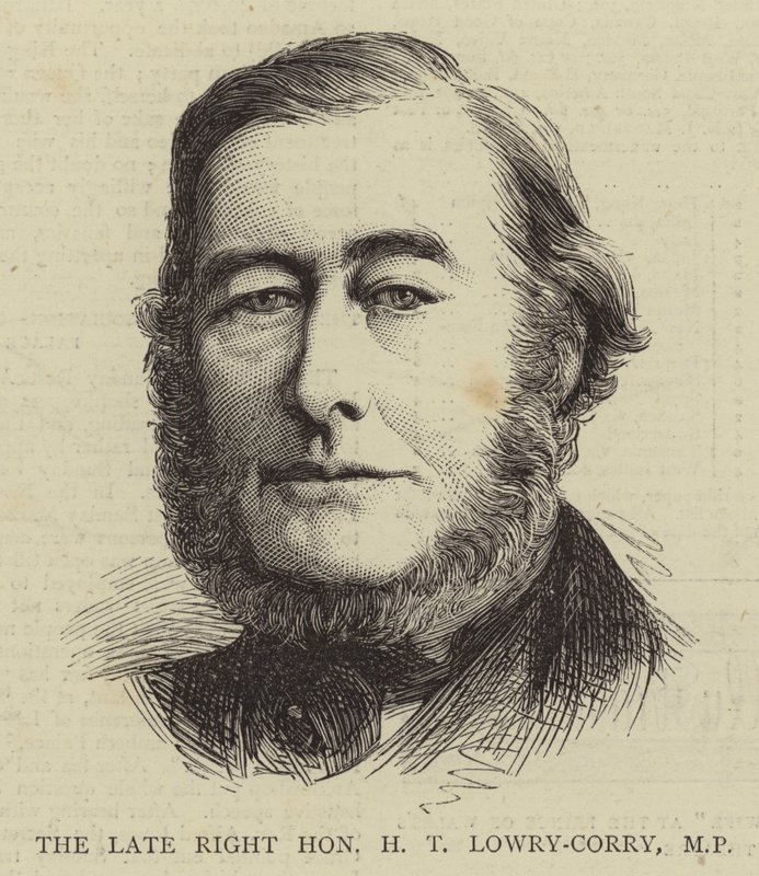 O falecido Honorável H. T. Lowry-Corry, deputado (gravura) de English School