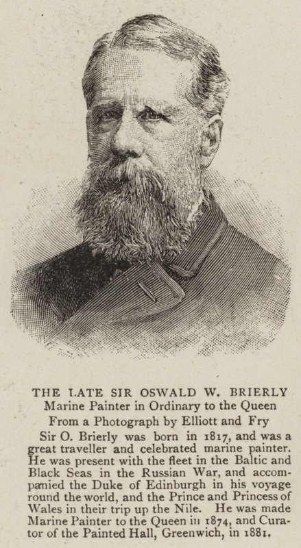 The Late Sir Oswald W Brierly (gravura) de English School