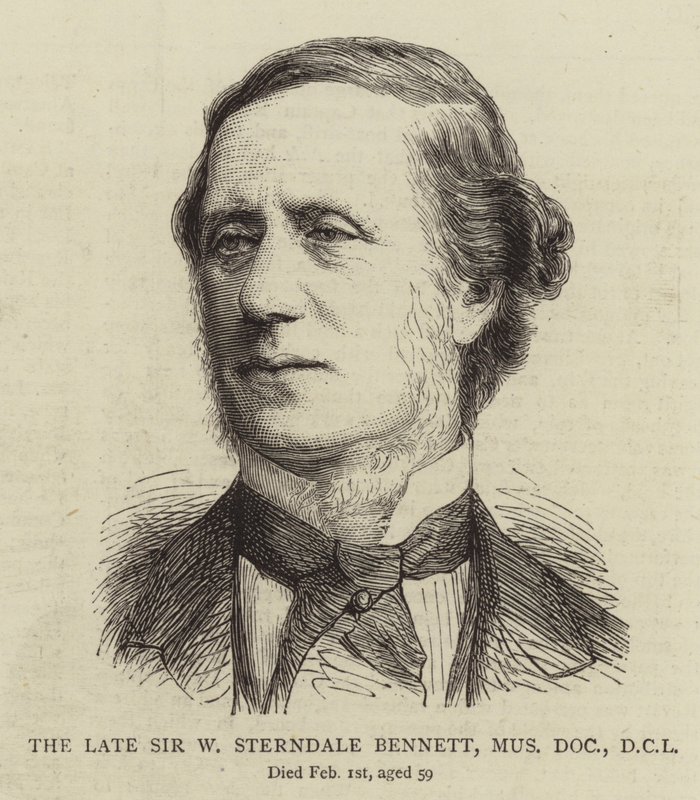 The Late Sir W Sterndale Bennett, Mus Doc, DCL (gravura) de English School