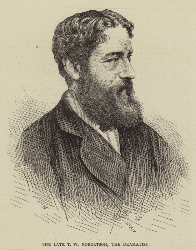 O falecido T. W. Robertson, o Dramaturgo (gravura) de English School