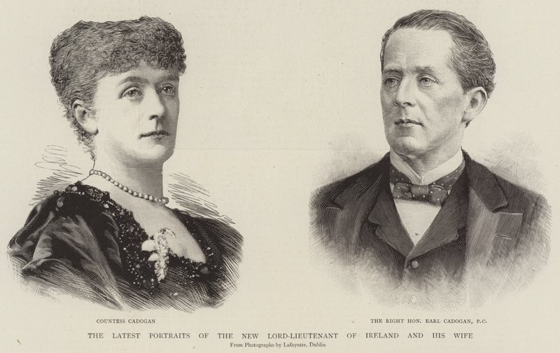 Os Últimos Retratos do Novo Senhor Tenente da Irlanda e sua Esposa (gravura) de English School
