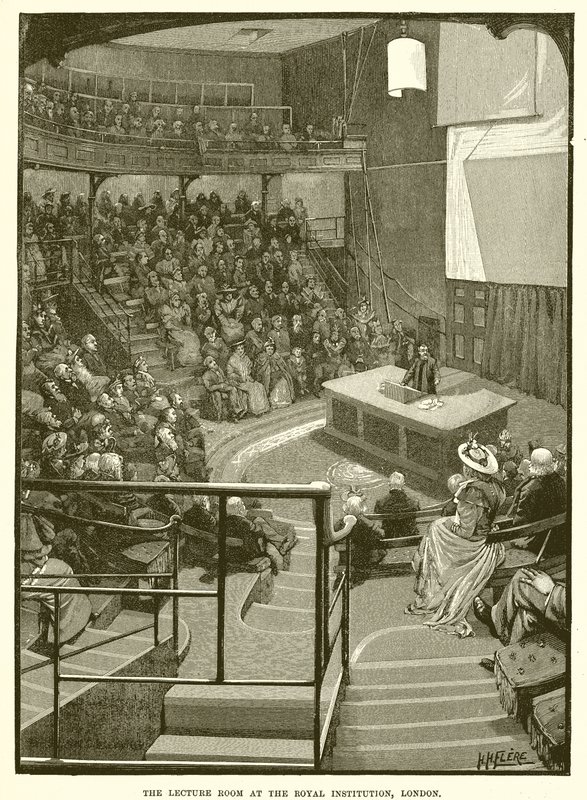 Sala de palestras na Royal Institution, Londres de English School