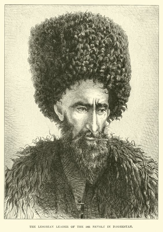 O líder lesghiano da revolta de 1861 no Daguestão de English School