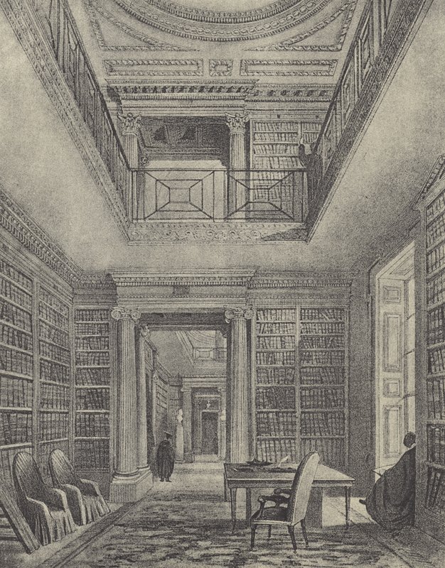 A Biblioteca, 1844 (gravura) de English School