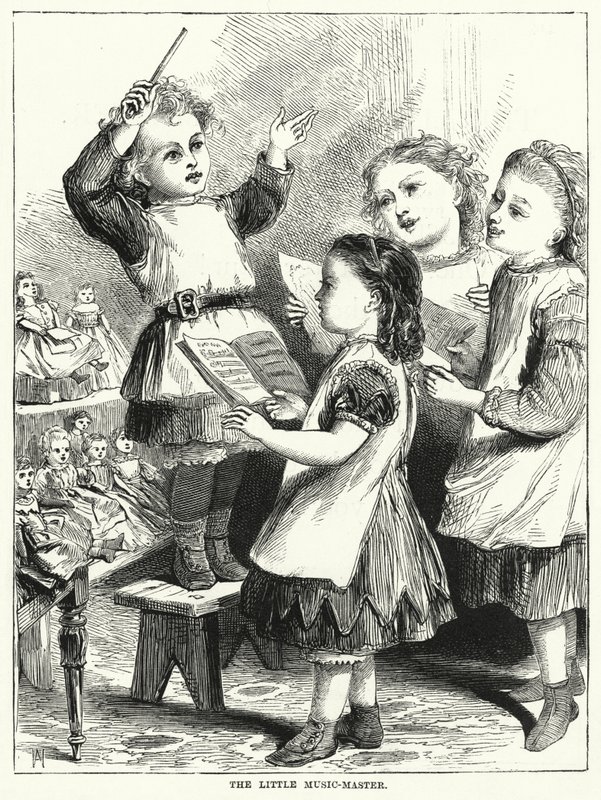 O pequeno mestre da música (gravura) de English School