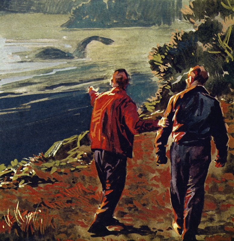 O monstro de Loch Ness foi visto frequentemente na década de 1930 de English School