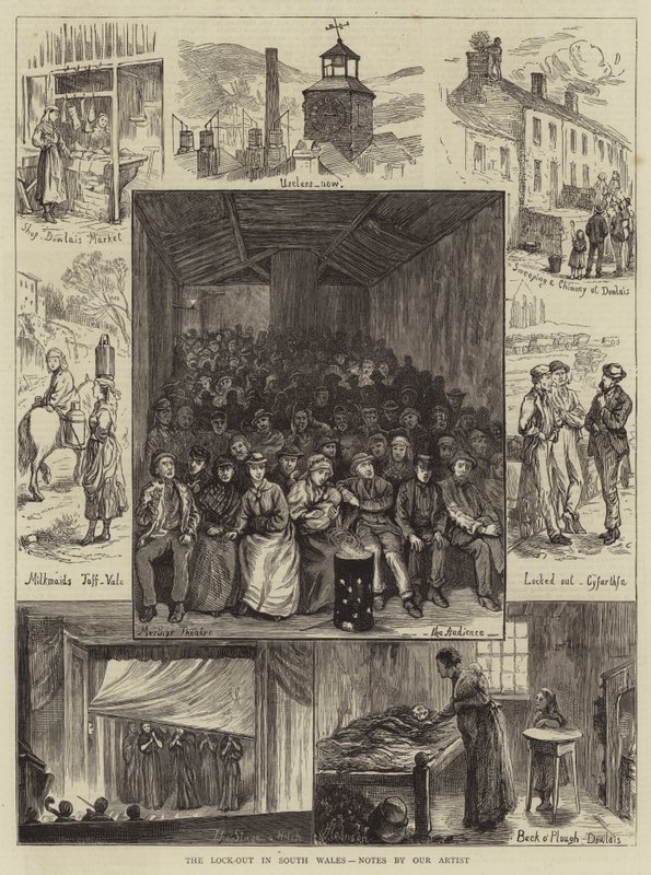 The Lock-Out in South Wales, Notes by our Artist (gravura) de English School