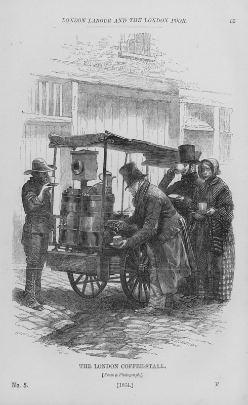The London Coffee-Stall (gravura) de English School