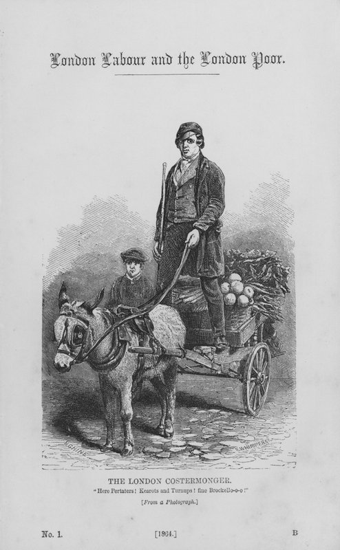 The London Costermonger (gravura) de English School