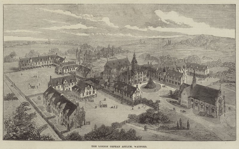 The London Orphan Asylum, Watford (gravura) de English School