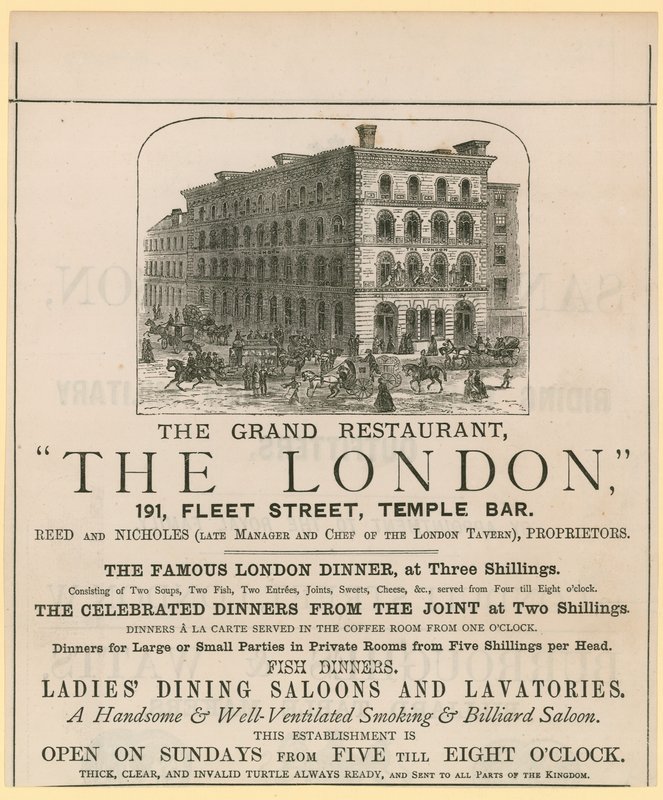 A Londres, restaurante, 191 Fleet Street, Temple Bar de English School