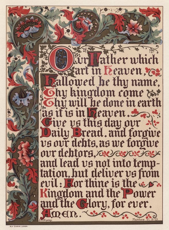 Oração do Senhor (cromolitografia) de English School