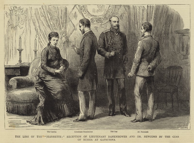 A perda da "Jeannette", recepção do tenente Danenhower e Dr. Newcomb pelo czar da Rússia em Gatschina de English School