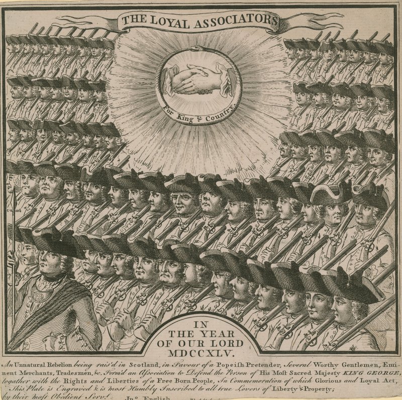 Os Loyal Associators no ano de 1745 de English School