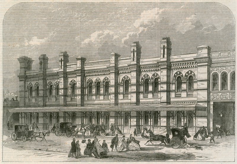 A estação de Ludgate Hill da ferrovia de Londres, Chatham e Dover de English School