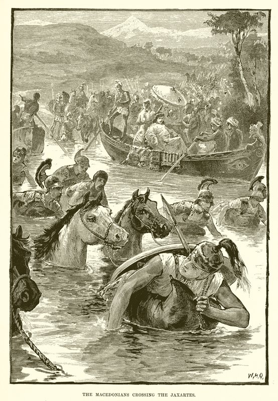 Os macedônios cruzando o Jaxartes de English School