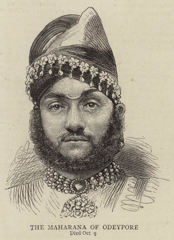 O Maharana de Odeypore (gravura) de English School