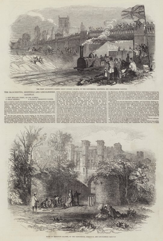 The Manchester, Sheffield e Lincolnshire Railway (gravura) de English School