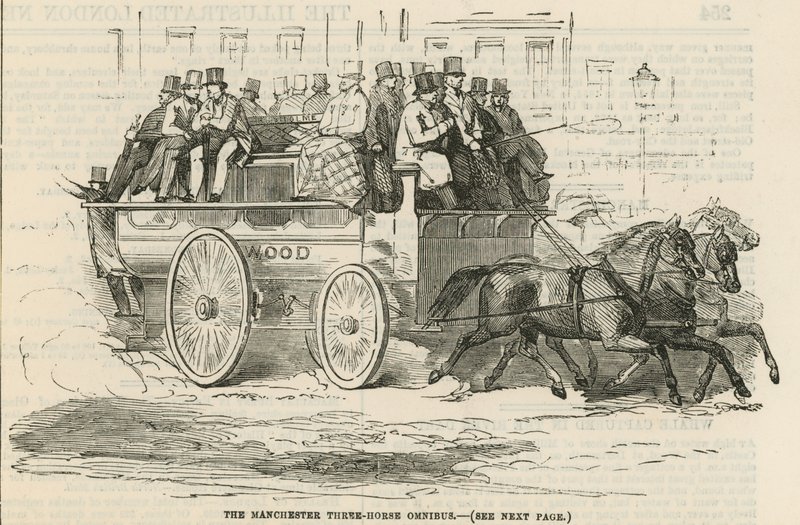 O ônibus de três cavalos de Manchester de English School