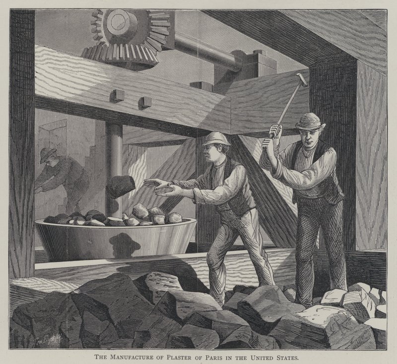 A fabricação de gesso de Paris nos Estados Unidos de English School