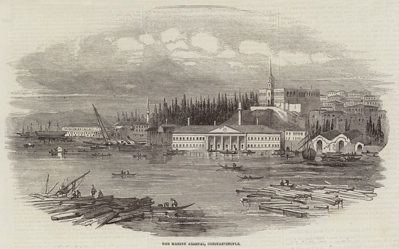O Arsenal Marinho, Constantinopla (gravura) de English School