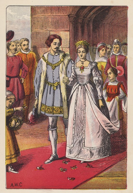 O Casamento da Cinderela (litografia a cores) de English School