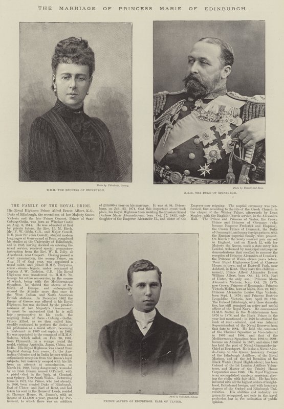 O Casamento da Princesa Maria de Edimburgo (gravura) de English School