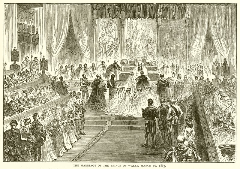 O casamento do príncipe de Gales, 10 de março de 1863 de English School