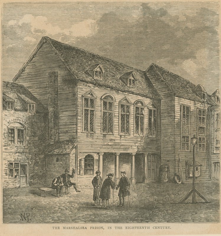 A prisão de Marshalsea no século XVIII de English School