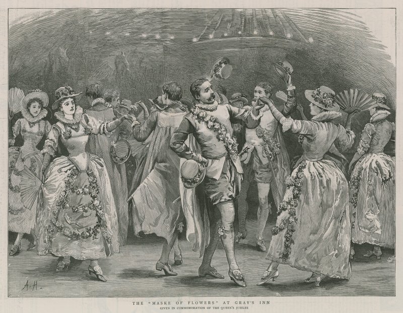 O Maske of Flowers no Grays Inn de English School