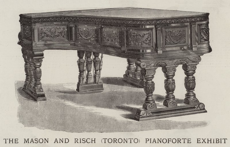Exposição Pianoforte The Mason and Risch (Toronto) (gravura) de English School