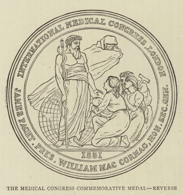 A Medalha Comemorativa do Congresso Médico, Reverso (gravura) de English School