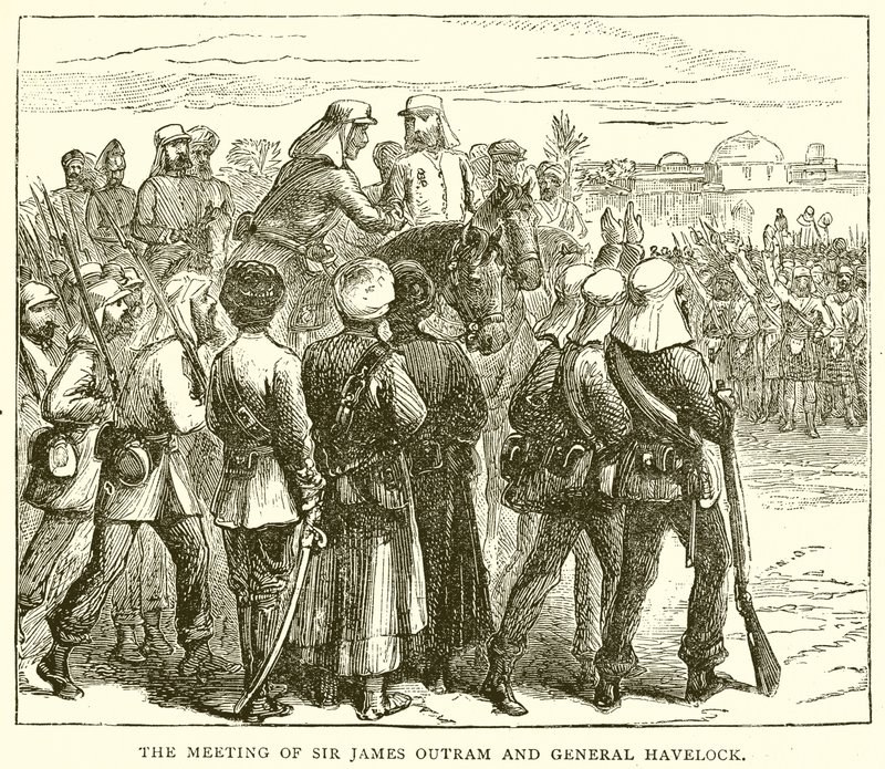 O Encontro de Sir James Outram e General Havelock de English School