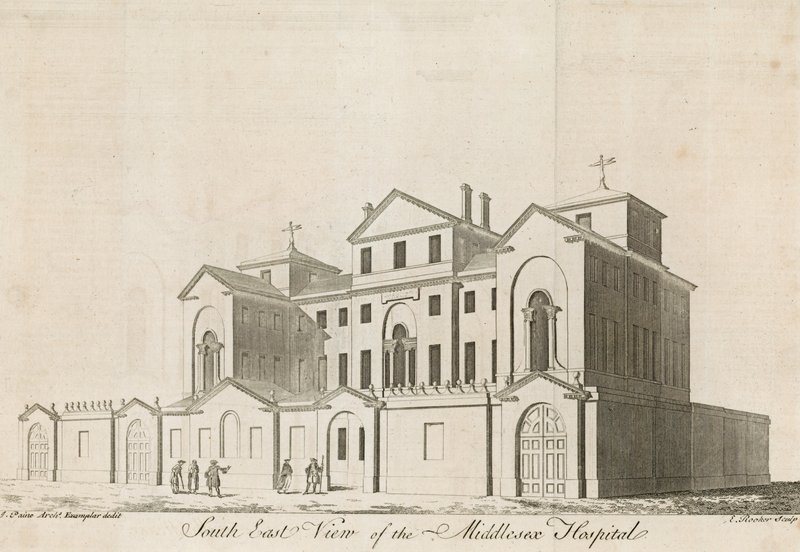 O Hospital Middlesex, perto da Oxford Street de English School