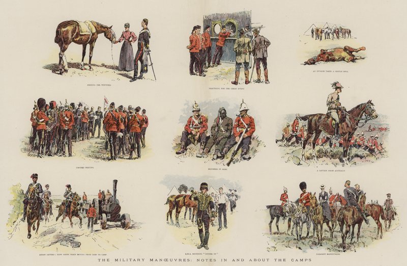 As Manobras Militares, Notas dentro e sobre os Acampamentos (chromolitho) de English School