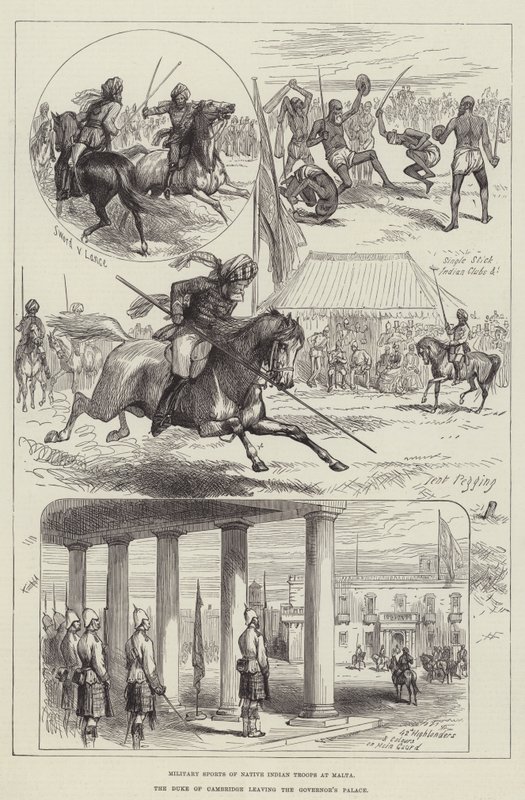 The Military in Malta (gravura) de English School