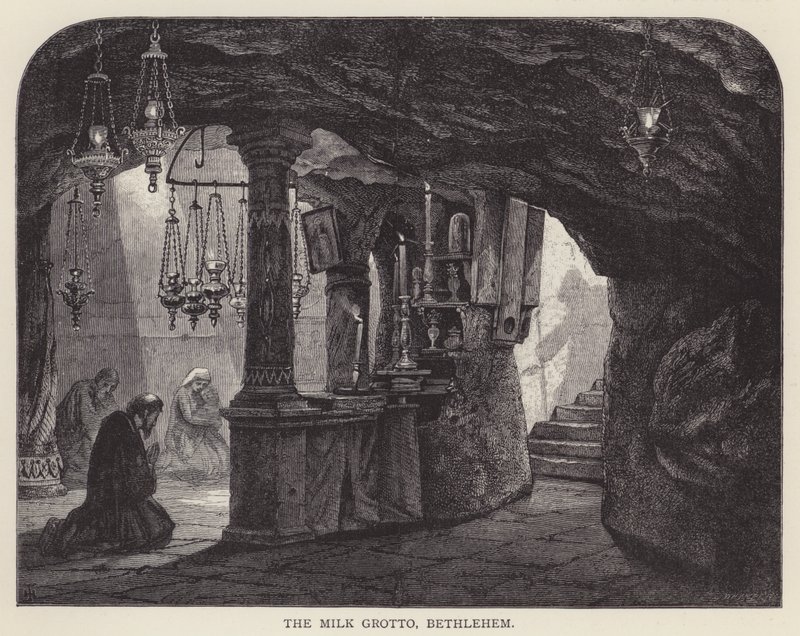 The Milk Grotto, Bethlehem (gravura) de English School