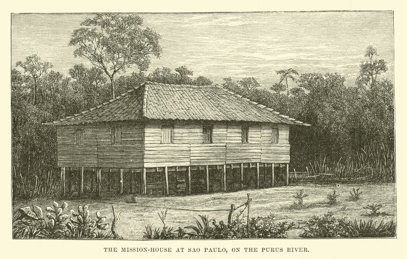 A casa missionária em São Paulo, no rio Purus de English School
