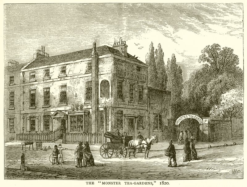 O Monstro Tea-Gardens. 1820 de English School