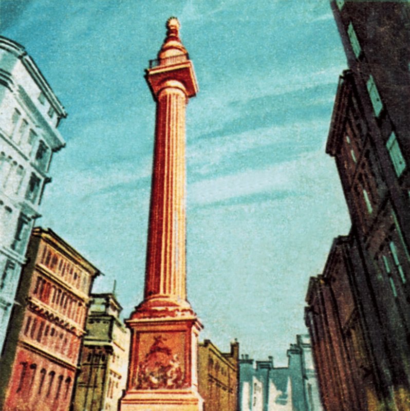 O Monumento ao Grande Incêndio de Londres de English School
