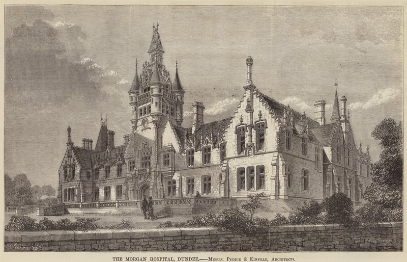 O Hospital Morgan, Dundee (gravura) de English School