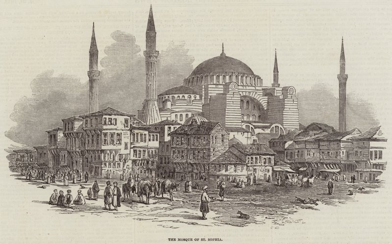 A Mesquita de Santa Sofia (gravura) de English School